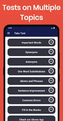 English Vocabulary Test android App screenshot 6